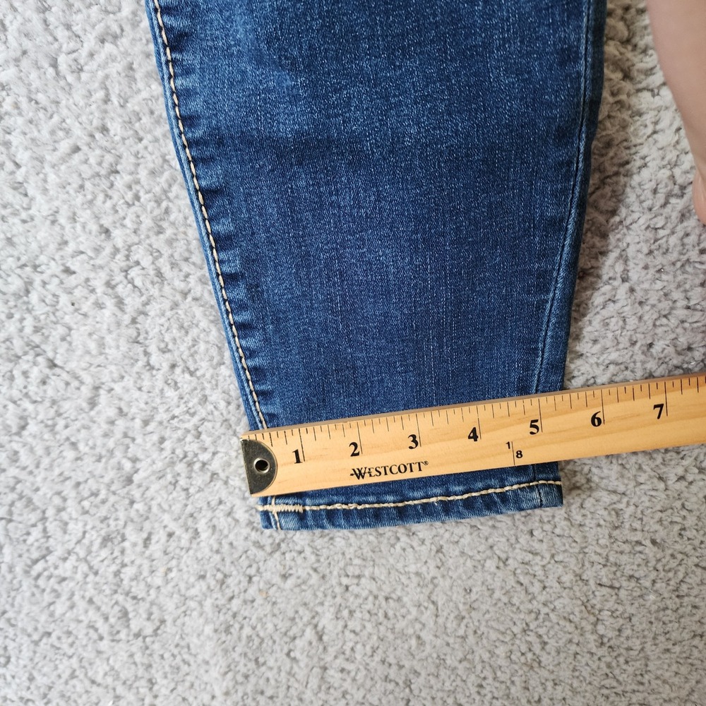 True Religion Halle Super Skinny Jeans Womens 32 Blue High Rise Contrast Stitch - Picture 9 of 16